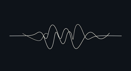 Sound wave on dark background