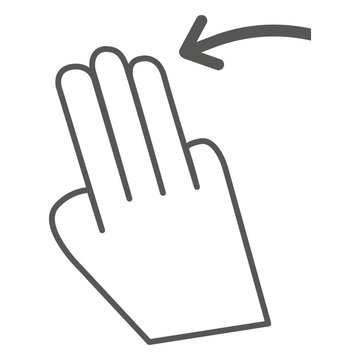 3x swipe left gesture icon