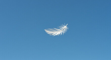 Single white cloud in blue sky