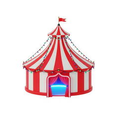 Obraz premium 3d rendered classic circus tent