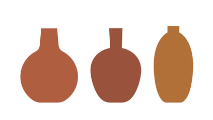 Minimal Vase Clipart Set Flat Vector Illustration.
Modern Ceramic Vase Collection Clipart.
Neutral Decorative Vase Flat Vector Set.
Transparent background.SVG.
