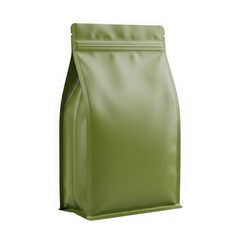 Green stand-up pouch isolated on transparent background