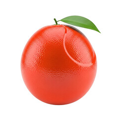 3d rendered vibrant red blood orange isolated on transparent background