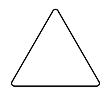 Triangle shape rounded corner stroke