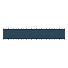 Obraz premium Ribbed ribbon navy blue label