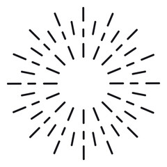 Fototapeta premium Abstract round lined starburst