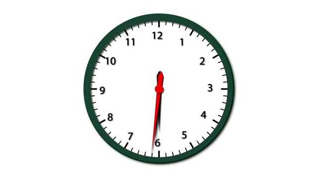 Clock spinning, watch animation on transparent background with alpha channel. Clock icon flat style 24 hours day and night fast speed with moving timer clock rotation.4k video.