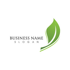 vegan leaf vector logo and symbol