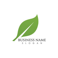 vegan leaf vector logo and symbol