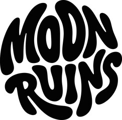 Moon Ruins Retro Typography