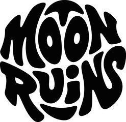Moon Ruins Retro Typography