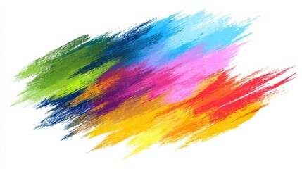 Vibrant multicolor abstract brush strokes in dynamic motion.