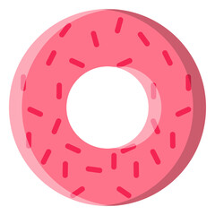 Strawberry doughnut icon