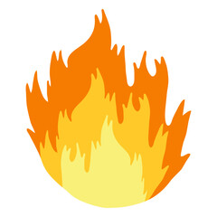 Obraz na płótnie Canvas Fire flame cartoon