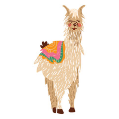 Obraz premium Llama standing illustration