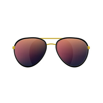 Red aviator sunglasses
