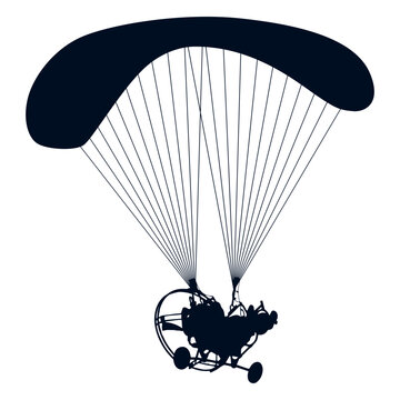 Powered paraglider trike silhouette