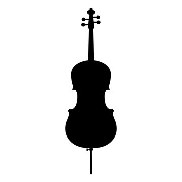 Violoncello cello musical instrument silhouette
