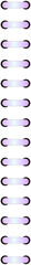Realistic pink glowing binder rings for digital planner notebook and sketchbook page decoration