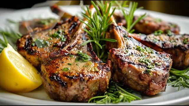 Grilled Lamb Chops With Herbs