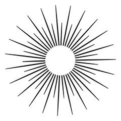 Fototapeta premium Sunshine rays icon