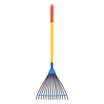 Garden leaf rake icon