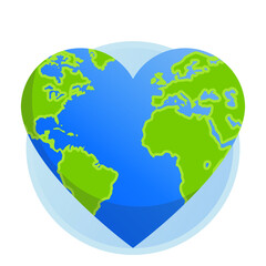 Earth heart icon © Vexels