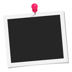 Fototapeta na wymiar Instant photo frame pinned
