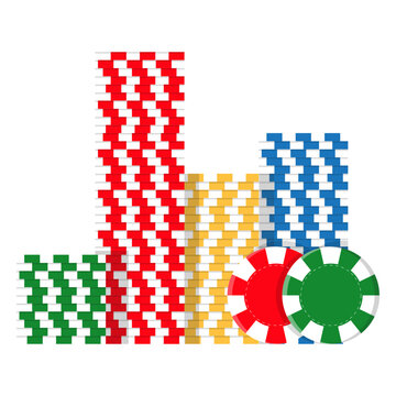 Poker chips stack icon