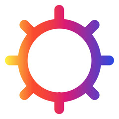 Fototapeta premium Rainbow gear settings icon