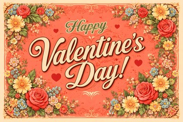 Happy Valentine's Day - Love and Affection Concept - Red and Pink Theme