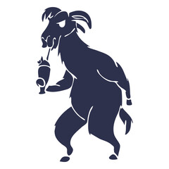 Obraz premium Llama cocktail detailed silhouette