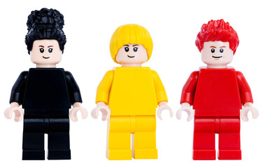 Obraz premium Dortmund - Deutschland 19. Januar 2026 - Lego Minifigure in schwarz, gelb und rot