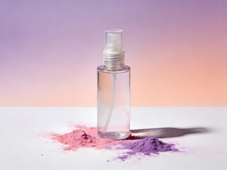 modern holi moment featuring sleek bottle and colorful powder bursts for luxury branding, digital background and festival design visuals