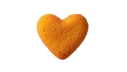 Fototapeta premium Heart Shaped Croquette on a Transparent Background, PNG Image