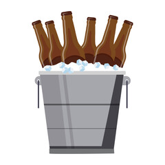 Bucket beer ice flat © Vexels
