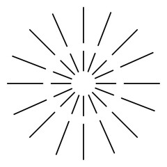 Obraz premium Thin lines firework sparks stroke