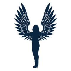 Fototapeta premium Arms pose angel vector