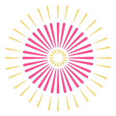 Obraz premium Three ring firework thin sparks stroke