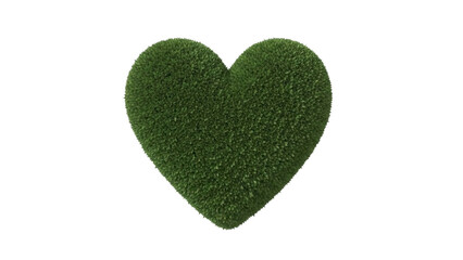 Fototapeta premium Leafy Green Heart on Transparent Background, PNG Image