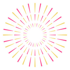 Firework 3 ring sparks colorful stroke