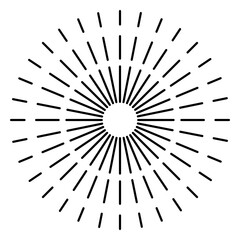 Obraz premium Three rings firework explosion stroke