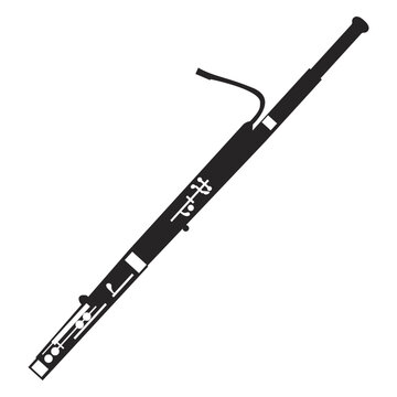 Bassoon musical instrument black
