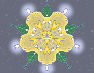 Glowing Golden Flower