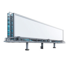 Obraz premium Large blank advertising billboard isolated on a black background for various marketing displays
