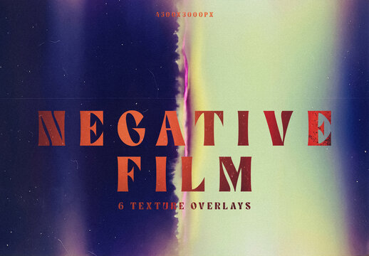 6 Negative 35mm Film Flare Overlays