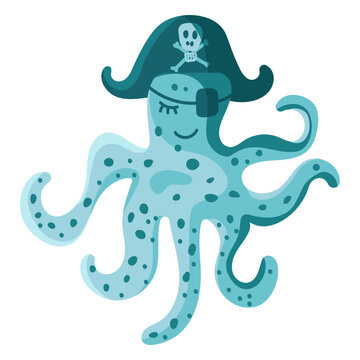 Octopus pirate hat eyepatch