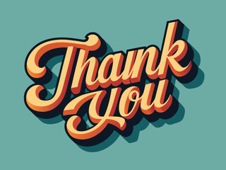 Thank You Hand Lettering Illustration