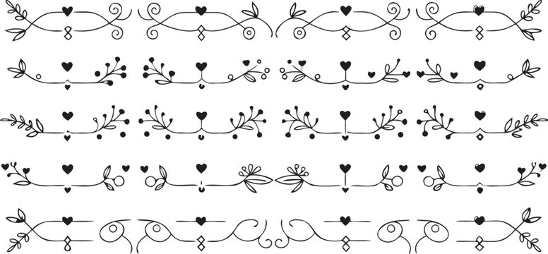 Floral borders and frames drawn by hand are pretty.