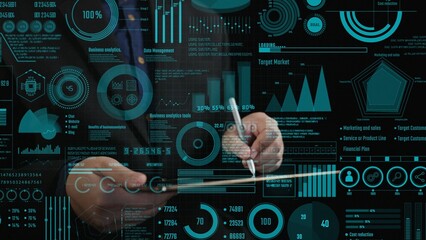 Explore a dynamic business data analytics dashboard featuring diverse graphs and metrics that facilitate informed decision-making in today's corporate landscape. Cipher